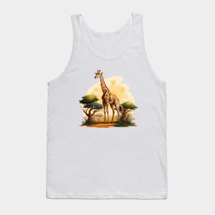 Watercolor Giraffe Tank Top